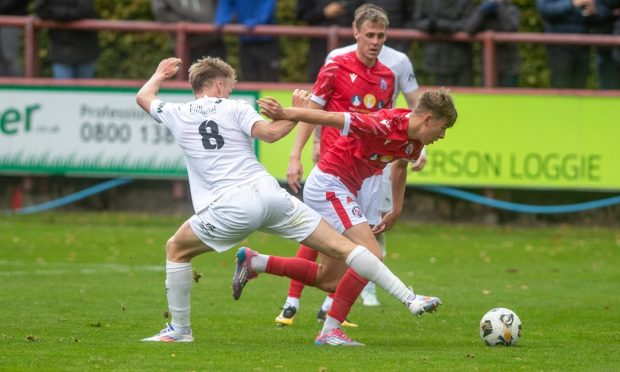 Brora Rangers' benefactor Ben Mackay, left, and Clachnacuddin chairman Chris Stewart are looking forward to the North of Scotland Cup final.