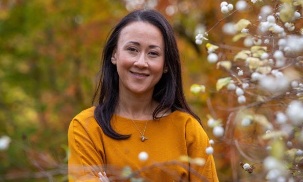 Aberdeenshire artist Johanna Basford takes in the nature at Haddo Country Park. Image: Kath Flannery/DC Thomson