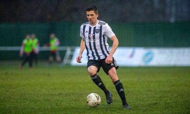 Kieran Simpson, left, Paul Young, centre, and Willie West have signed contract extensions with Fraserburgh.