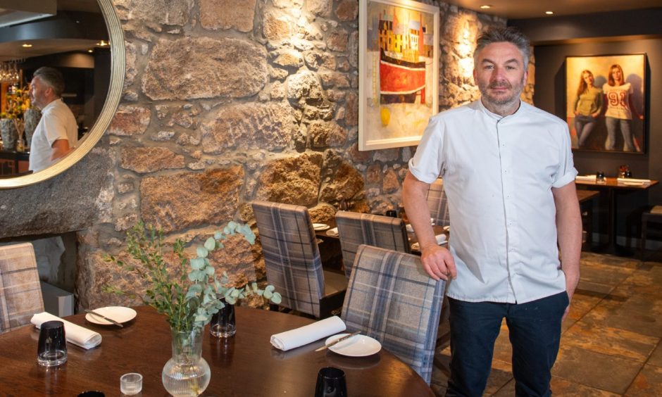 Kevin Dalgleish photographed inside his restaurant Amuse in the west end, Aberdeen.