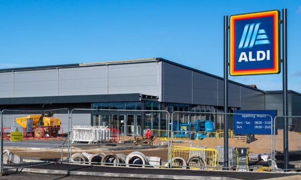 The new store under construction in Macduff. Image: Kami Thomson/DC Thomson