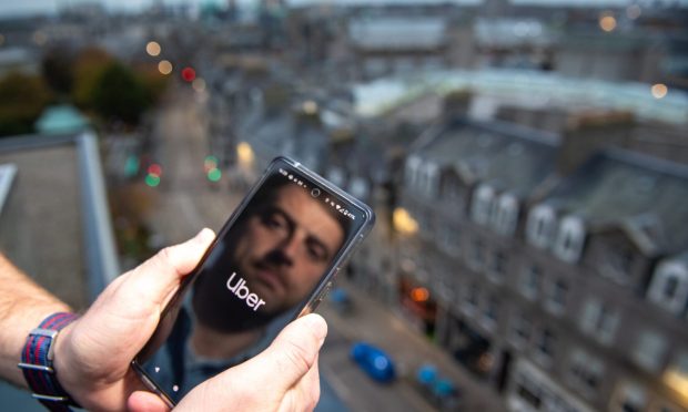 I hitched a ride with Uber - the very first in Aberdeen - as the app went live in the city. Image: Kami Thomson/DC Thomson