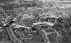 1964: A view looking west from the left, with Urquhart Road, Seaforth Road and Trinity Cemetery with the King Street bus garage in the centre. Image: DC Thomson