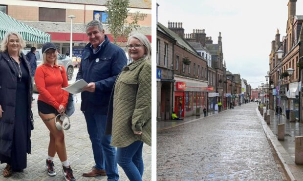 Peterhead £20m project leaders James Buchan, councillor Dianne Beagrie and Linda Hendry,