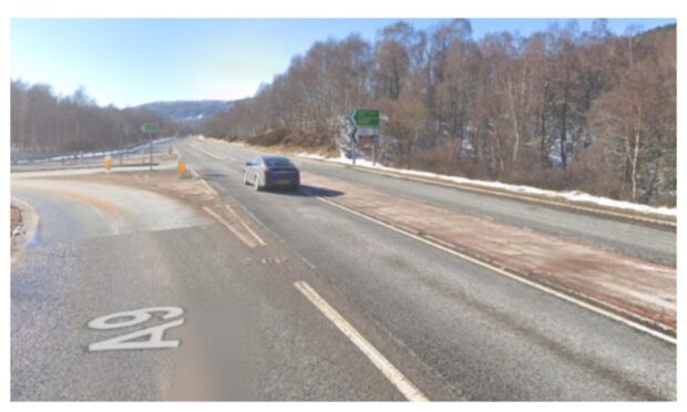 The A9 was restricted after a collision at Aviemore.