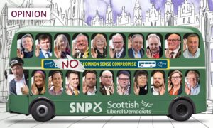 This shows all 21 councillors who voted in favour of keeping Aberdeen's bus gates. Image: Roddie Reid.