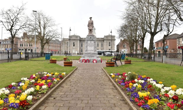 Inverurie Town Hall is the civic heart of the town, while the shops and customers give it lifeblood. Image: Darrell Benns/DC Thomson