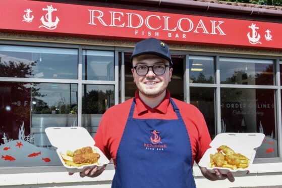 Jamie Russo of the Redcloak Fish Bar. Image: Darrell Benns/DC Thomson