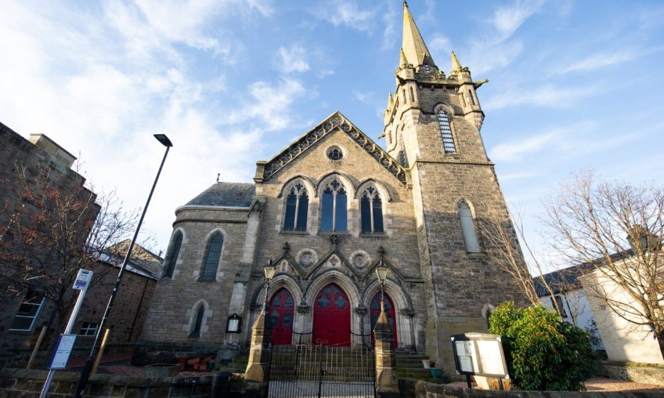 Exterior of St Leonard's Church in Forres. 