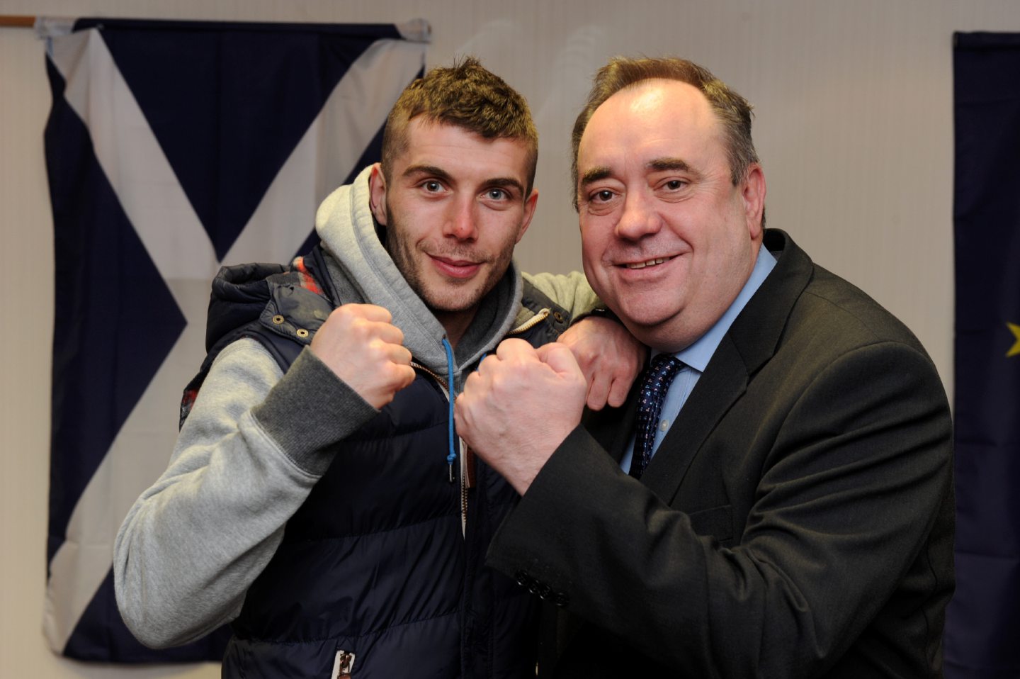 Alex Salmond and boxer Lee McAllister