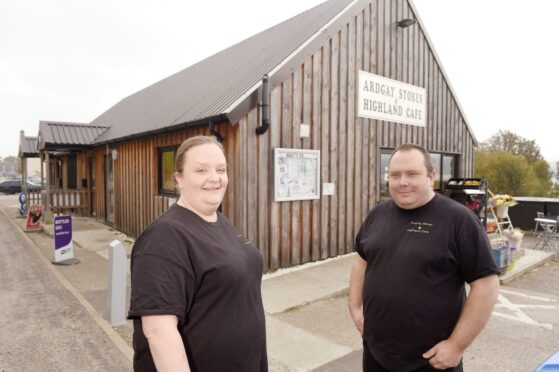 Holly and Adam Wardrop are thinking of 'giving up' on their shop after three thefts this year. Image: Sandy McCook/DC Thomson.