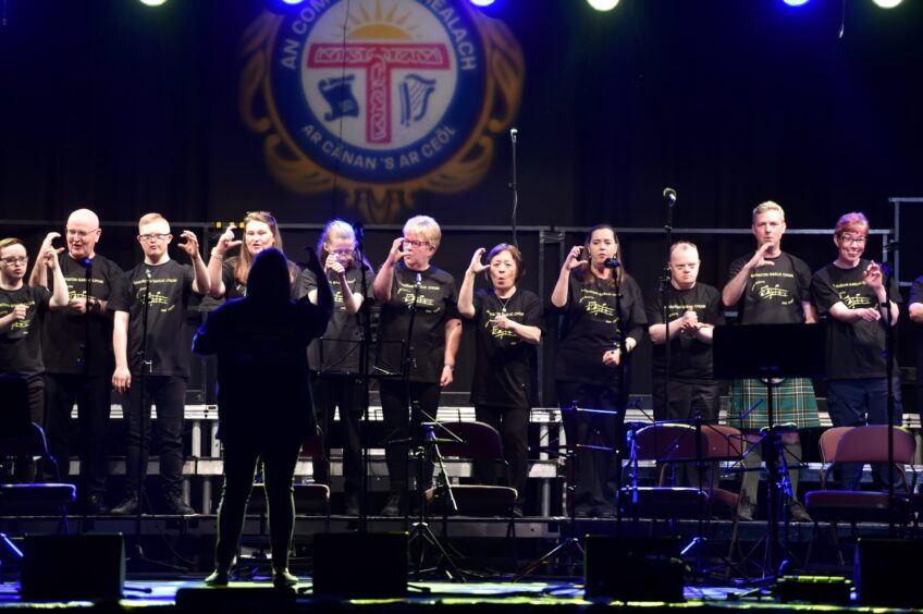 Makaton Gaelic Choir perform last night in the Corran Halls