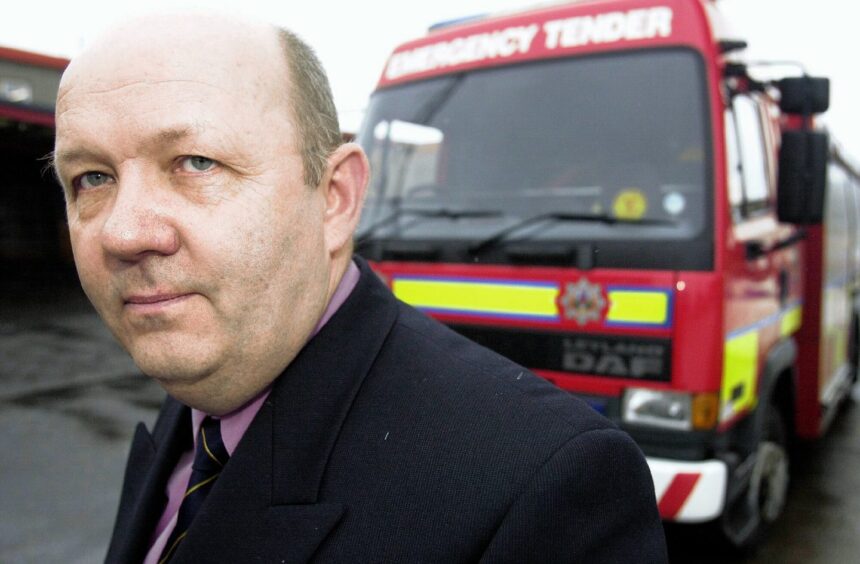 Drew McFarlane-Slack during his time as convener of the Highlands and Islands Fire Board.