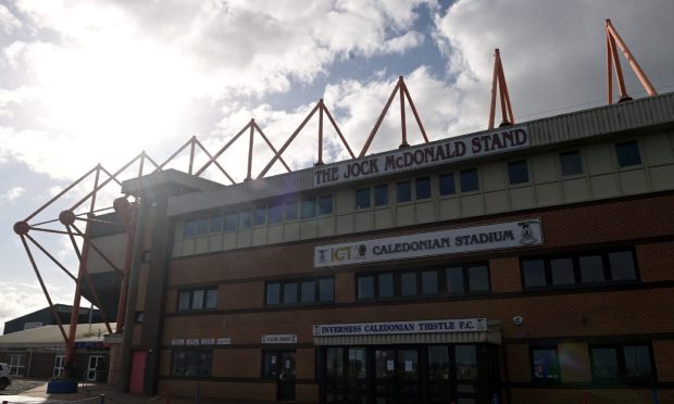 Cloud hang over the Caledonian Stadium, Inverness. Image: Sandy McCook/DC Thomson