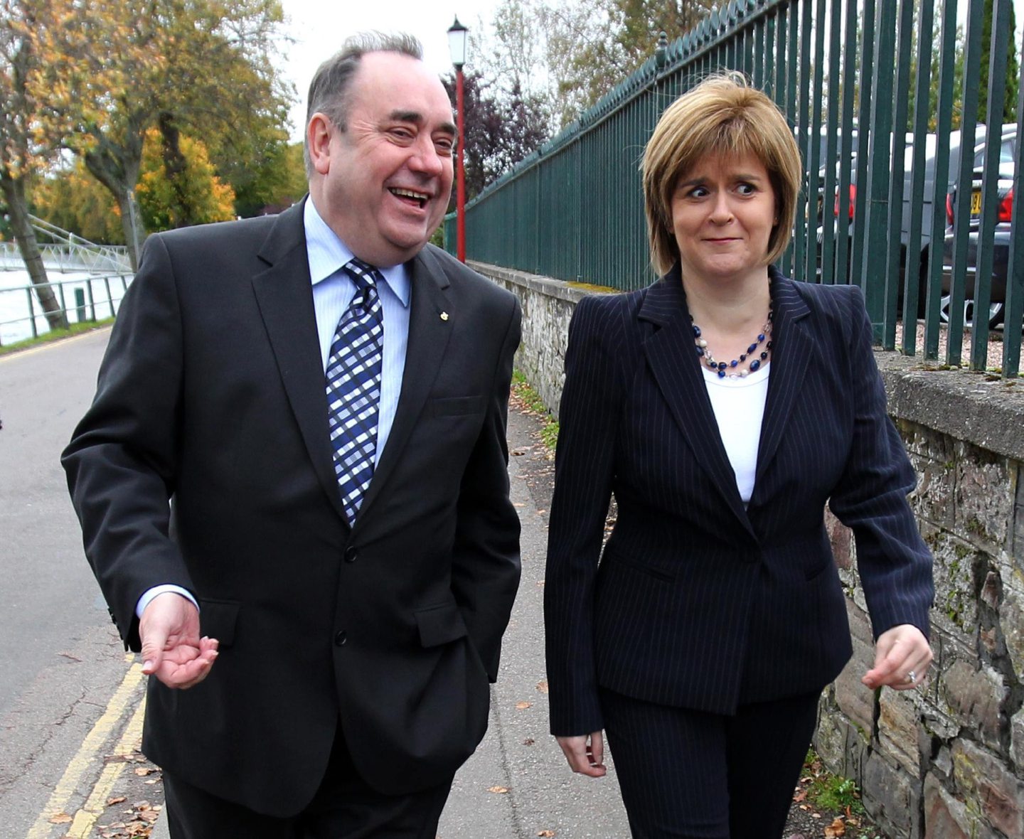 Alex Salmond and Nicola Sturgeon pictured during 77th Scottish National Party annual conference in 2011 in Inverness.