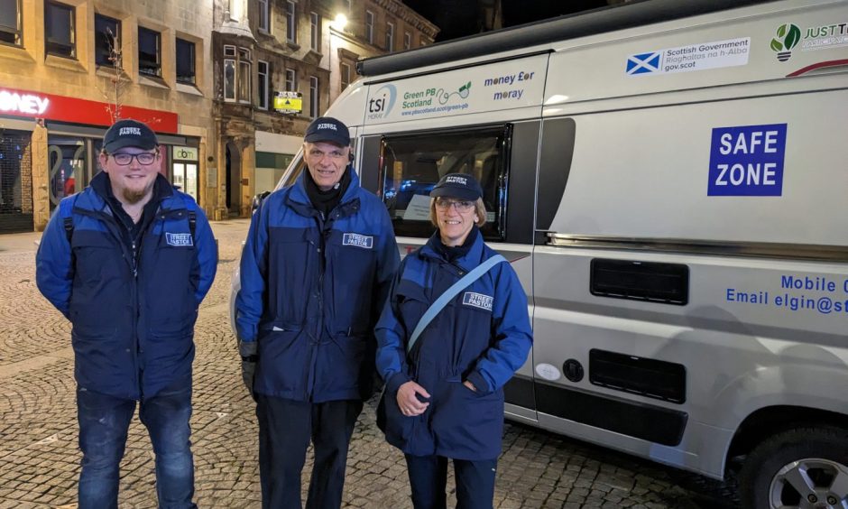 Safe zone minibus with street pastors. 