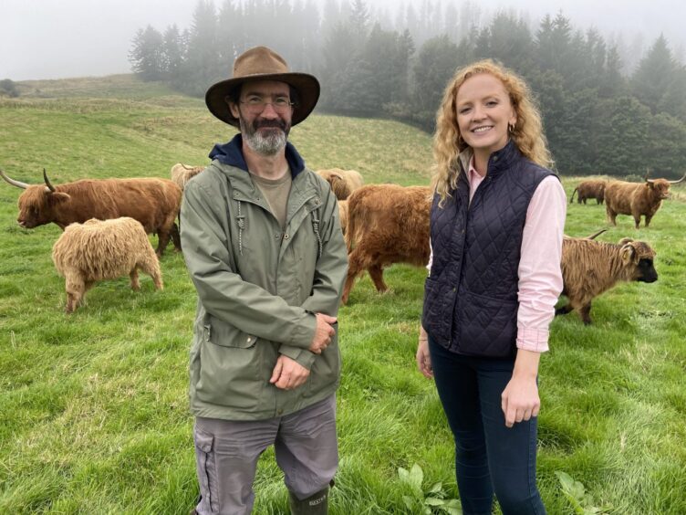 Rosie with author James Oswald. 