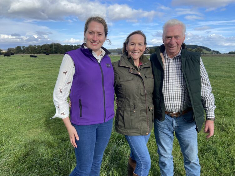 Arlene, centre, with Geordie and Louise. 