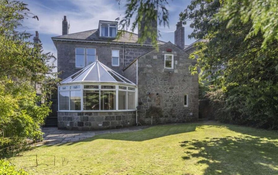 Back garden in Aberdeen's 'most exclusive' property