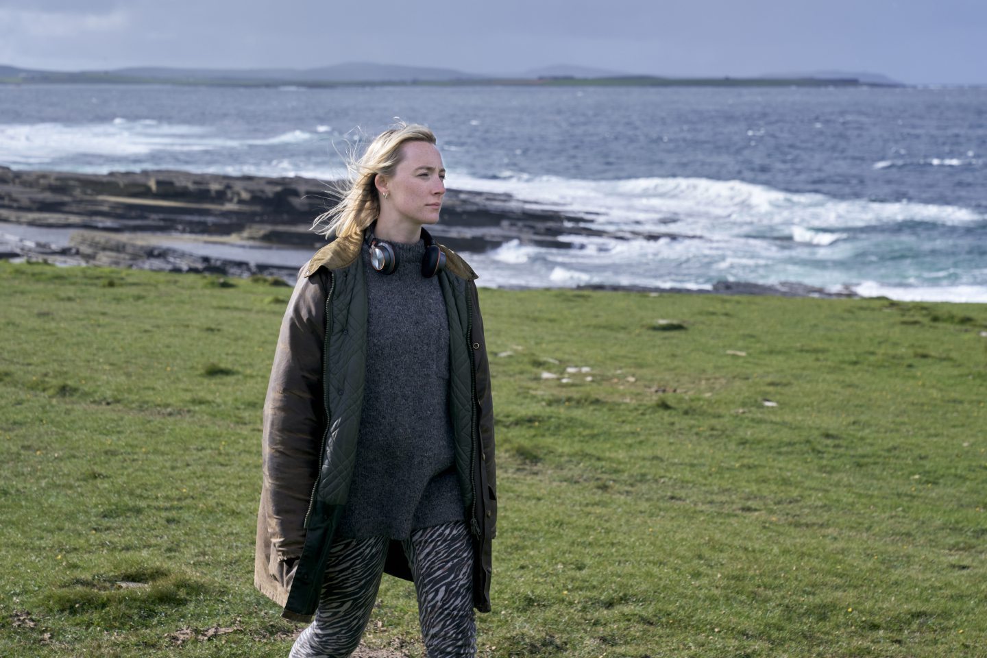 Saoirse Ronan are Rona in The Outrun in Orkney