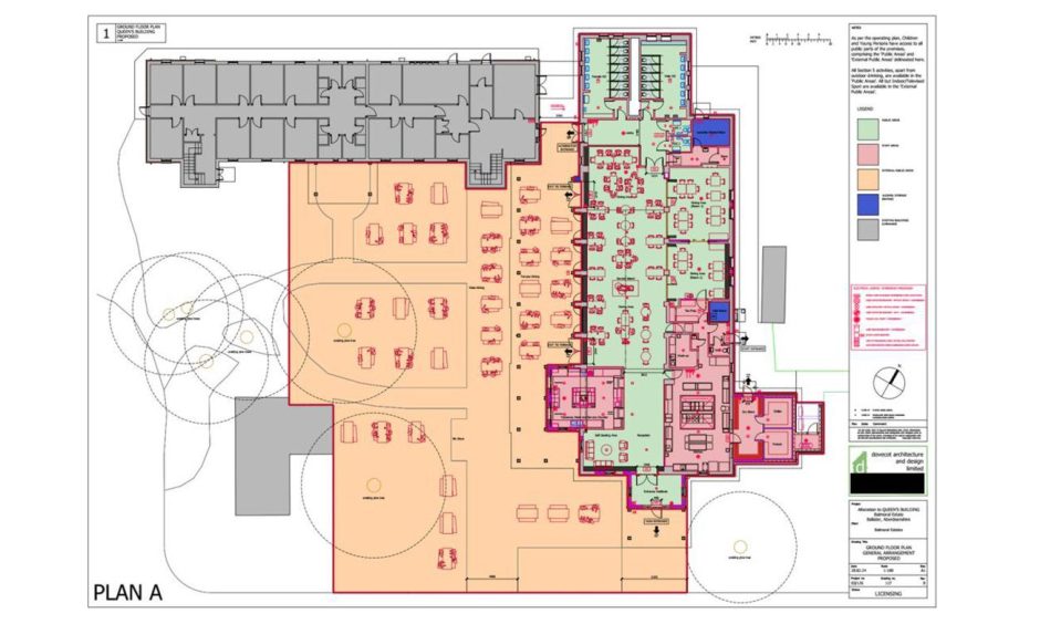 Plans for the new wedding venue at The Queens Building. Image: Balmoral Estate 