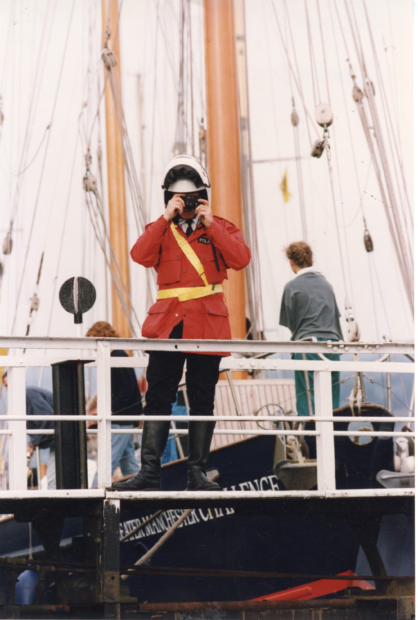 Fort Augustus policeman Finlay MacBeath taking a photograph