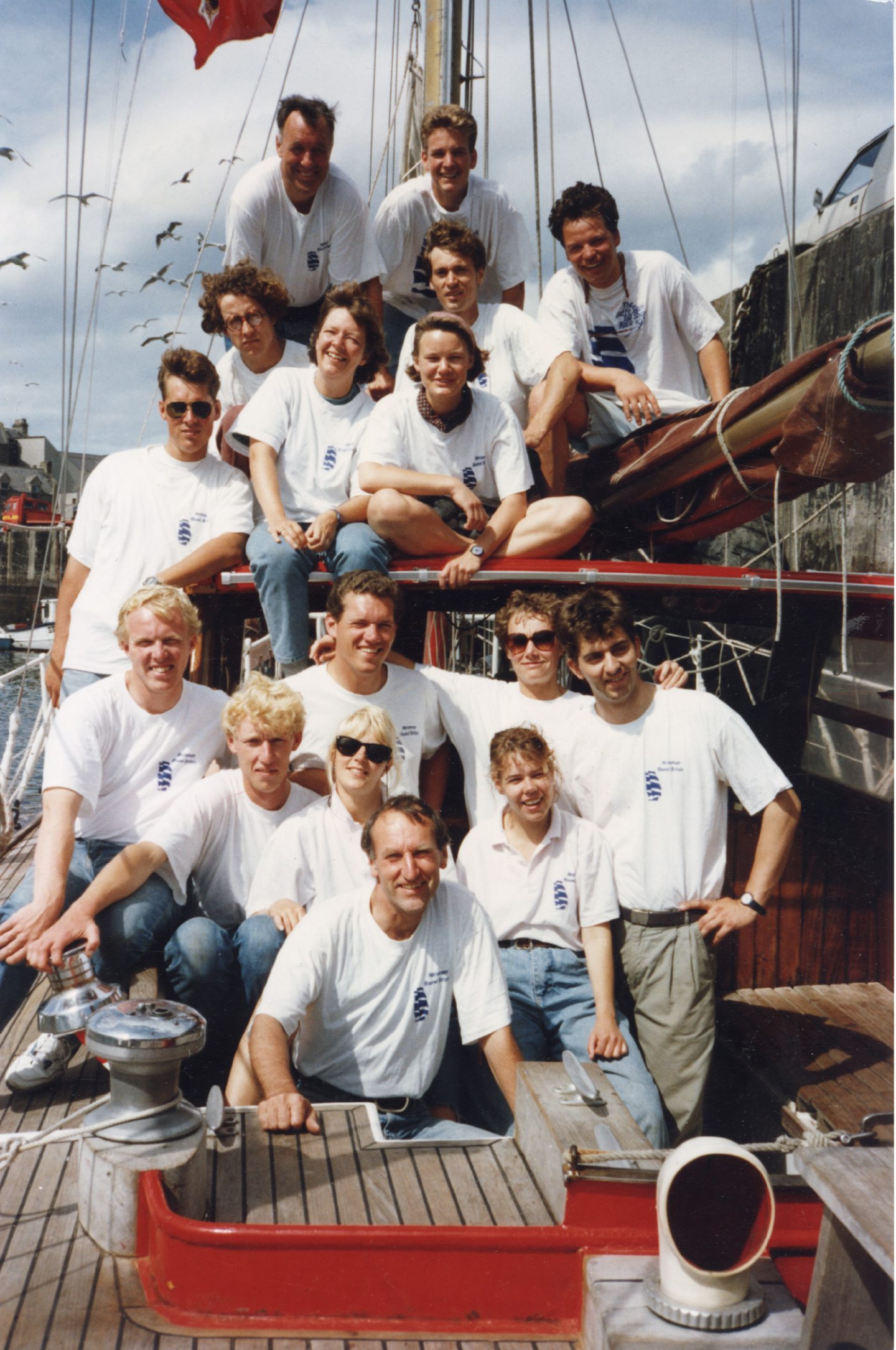 The crew of The Norseman posing for a souvenir picture.