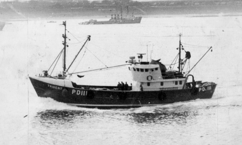 The Trident sank 50 years ago off the coast of Wick.