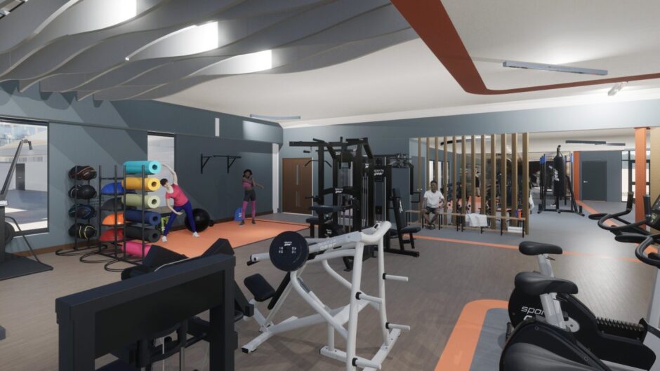 An artist's impression of the planned gym at Get Active at Westburn. Image: Sport Aberdeen