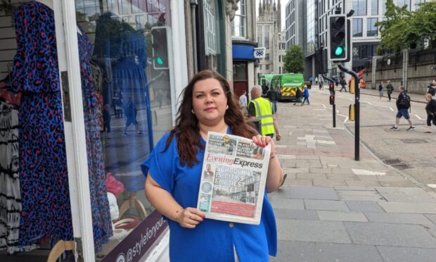 Aberdeen shopkeeper Victoria Mutch is warning she may have to close her business if bus gates are made permanent.