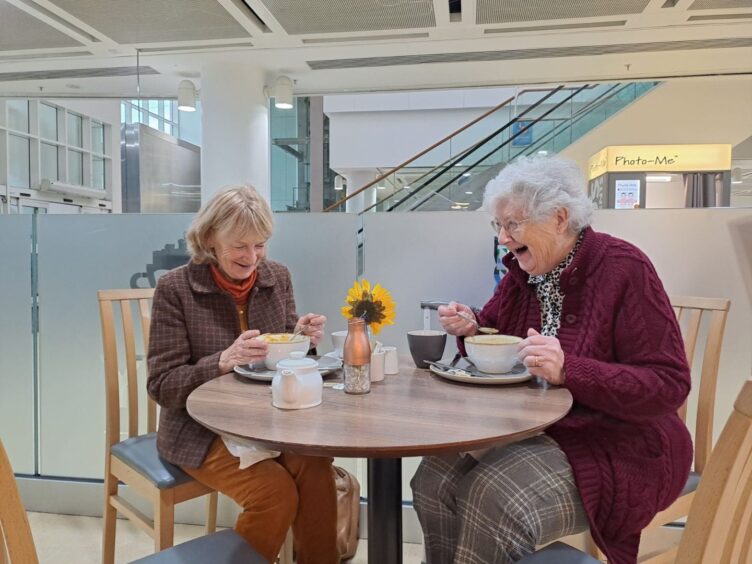 Jane Wallace and Phyllis Henderson were having a great time. Image: Alberto Lejarraga/DC Thomson