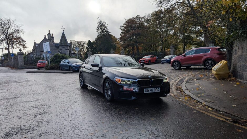 Matthew's private hire car, which he drives for Uber in Aberdeen, at Duthie Park, Polmuir Road. Image: Alastair Gossip/DC Thomson