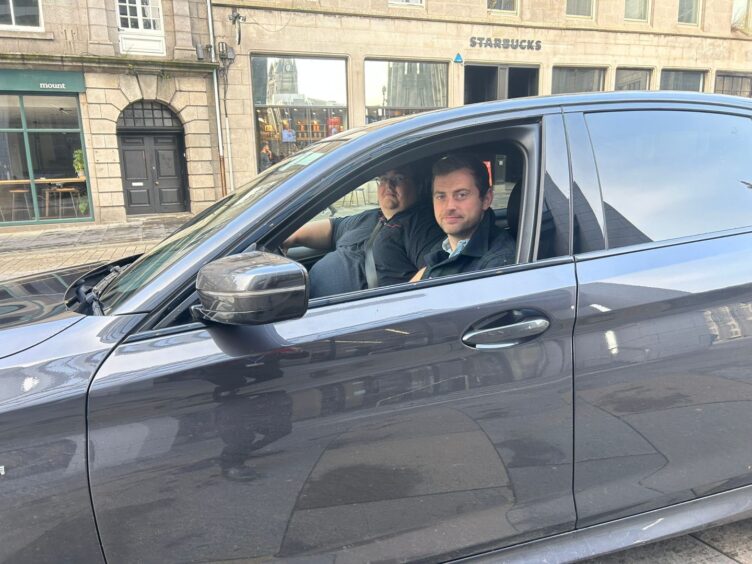 I took Aberdeen's first Uber ride as the service went live on Monday. Image: Isaac Buchan/DC Thomson