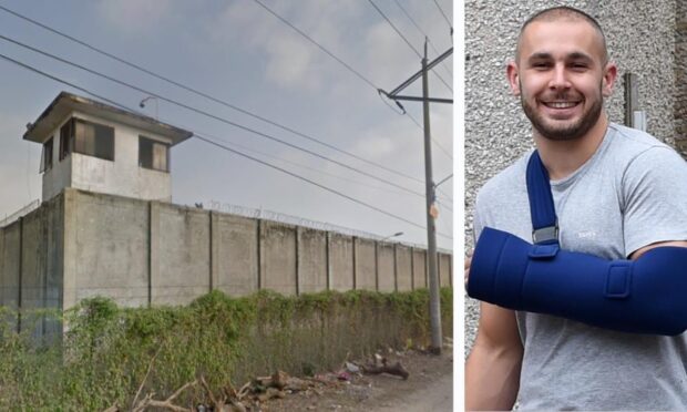 Ricky Courage, from Aberdeen, is being held in the notorious San Sebastian Temera Prison in Colombia.