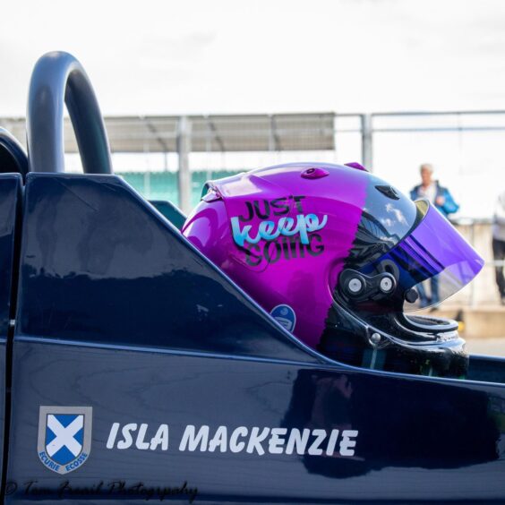 Isla Mackenzie in racing gear