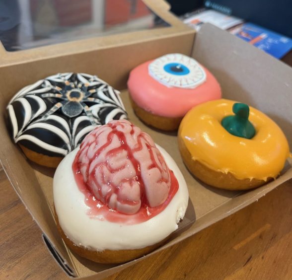 The range of Halloween doughnuts from  Dough and Co in Aberdeen.