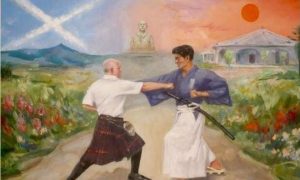 This image symbolises Milltimber man Ronnie Watt's close ties with Japan through the world of karate. Image: samurai.scot.