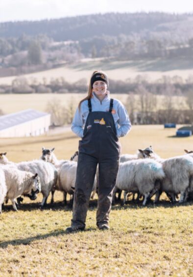 Nicola on the family farm at Cairnborrow, near Huntly.