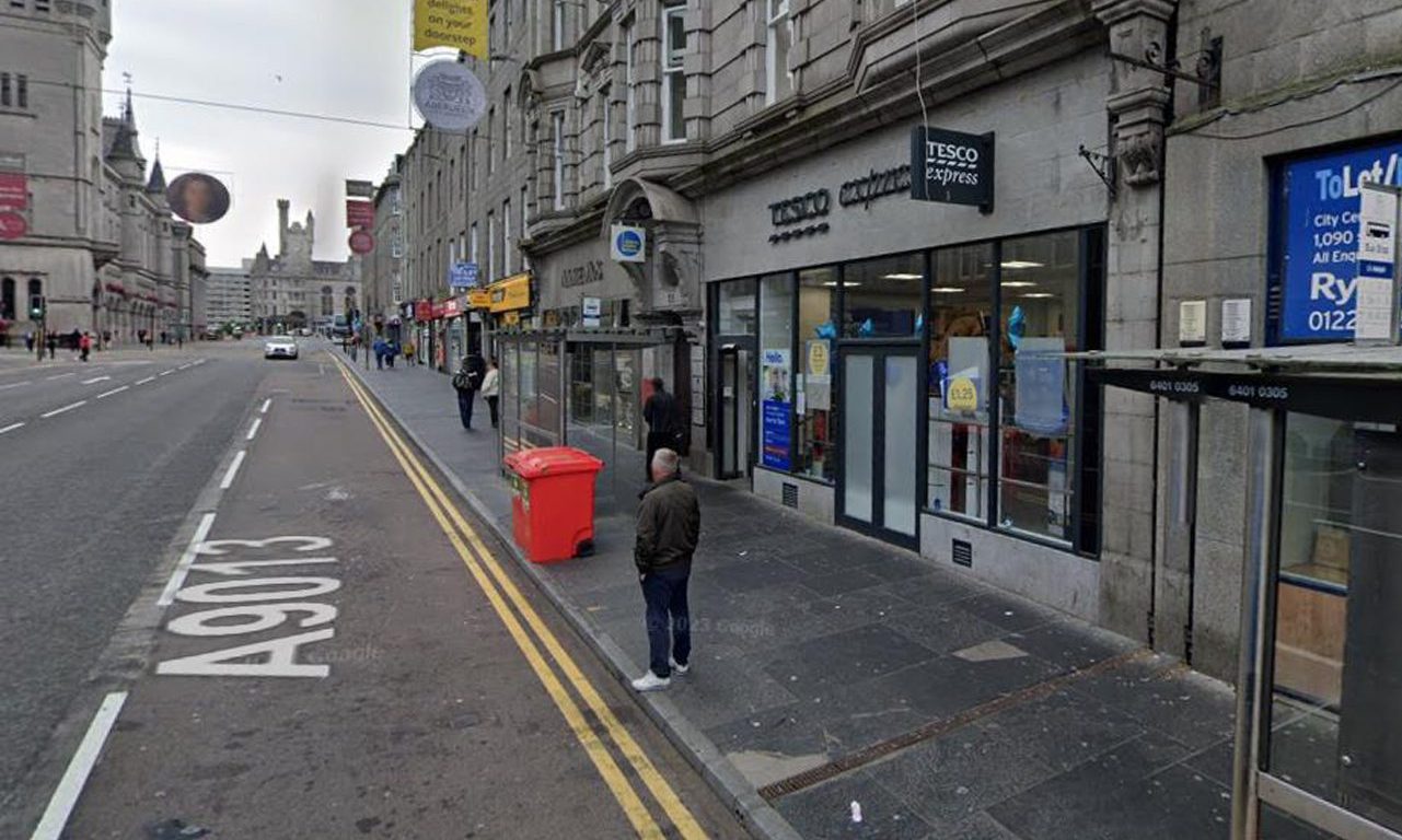 Racist lout chased Tesco security guard around Union Street shop