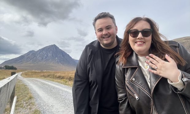 Daniel and Taylor in Glencoe after the engagement.