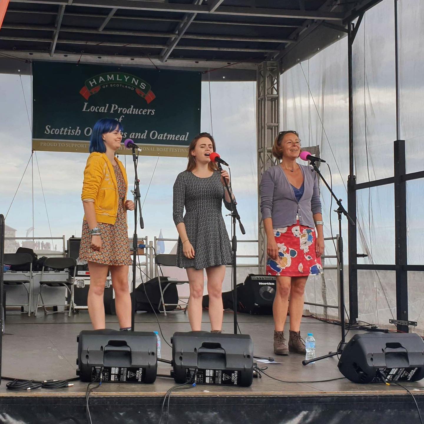 Tripple perfomring at the Portsoy Folk festival 2020