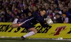 Goalkeeper Jim Calder in action for Caley Thistle.