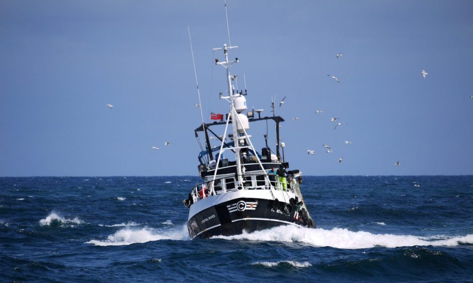 A North Sea fishing trawler.