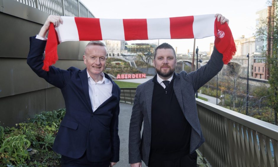 Alan Burrows (right) recognises that what's good for the city centre, is good for the club. Image: Aberdeen FC