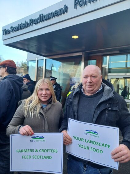 Poppy Sleightholme and Andrew Robertson from Tarland, Aberdeenshire.