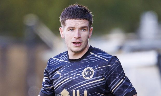 Inverness Caledonian Thistle midfielder Charlie Gilmour in action against Livingston in the SPFL Trust Trophy on October 12, 2024, at the Set Fare Arena, Livingston.