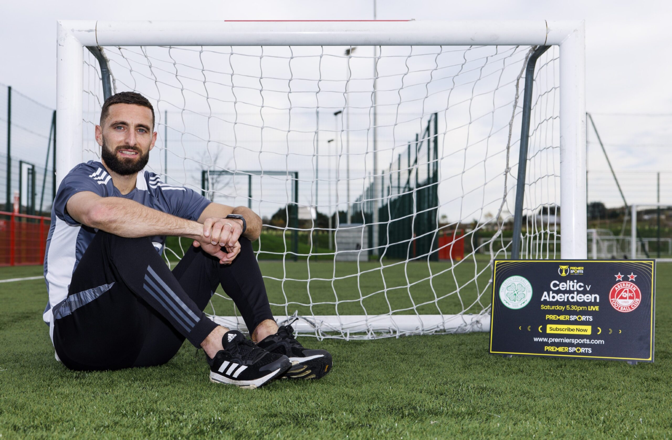 Aberdeen captain Graeme Shinnie at Cormack Park ahead of the Premier Sports Cup semi-final against Celtic. Image: SNS 