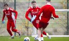 Kevin Nisbet during an Aberdeen training session at Cormack Park, on November 8, 2024. Image: SNS.