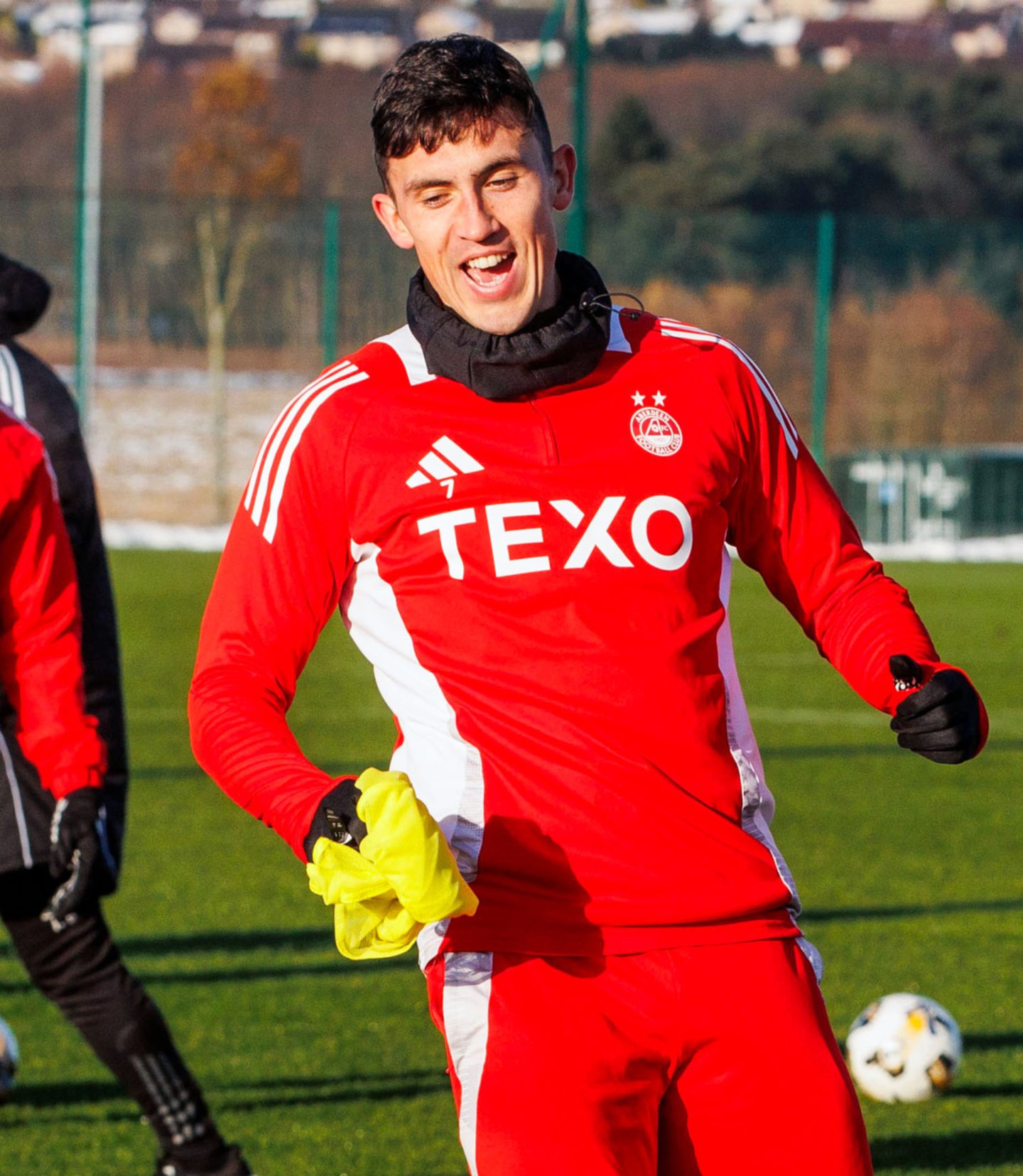  Jamie McGrath during an Aberdeen training session at Cormack Park, on November 22, 2024. Image: SNS 