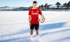 Leighton Clarkson at a snowbound Cormack Park ahead of the clash at St Mirren. Image: SNS